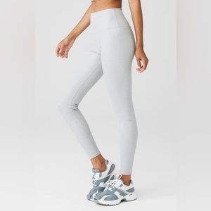 ALO-Alosoft Ribbed High-Waist Shimmer Legging